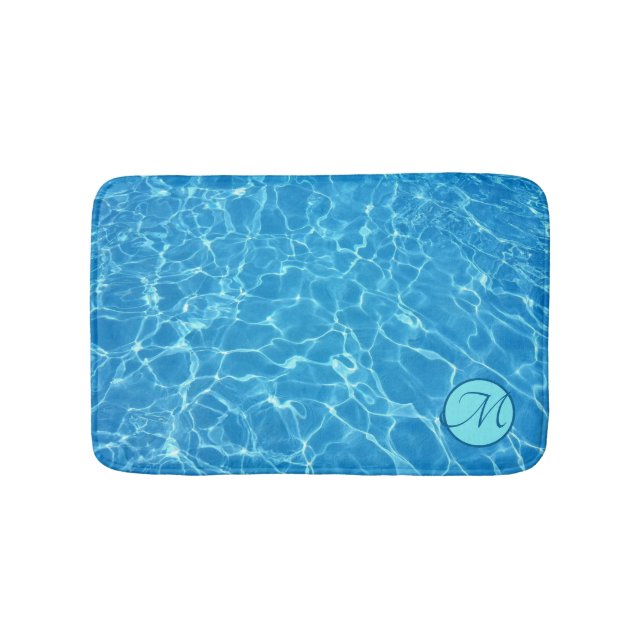 Blue Water Reflections Customize Bath Mat (Front)