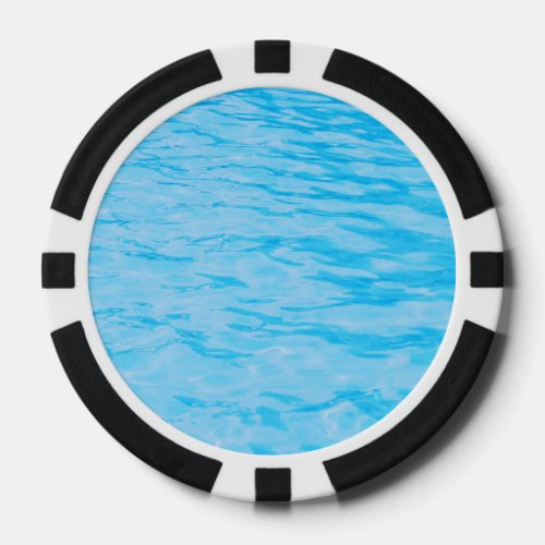 Blue Water Ripples Poker Chips