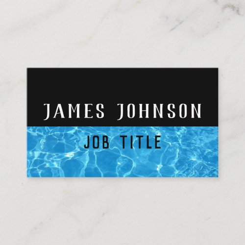 Blue Water Ripples Swimming Lessons  Pool Service Business Card