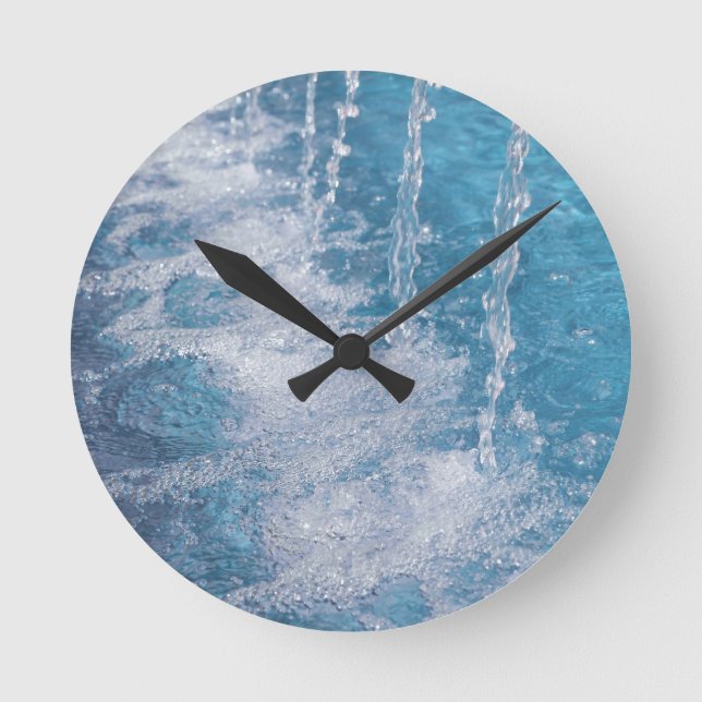 Blue water round clock (Front)