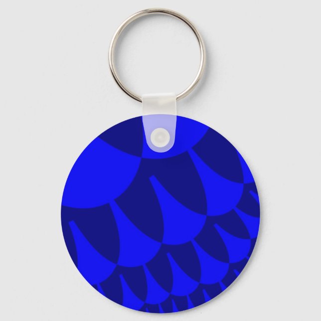 Blue Water Scales Keychain (Front)