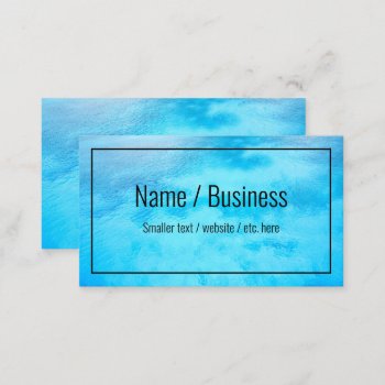 Blue Water Simple Business Cards by millhill at Zazzle