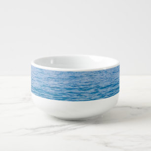 Blue water soup mug