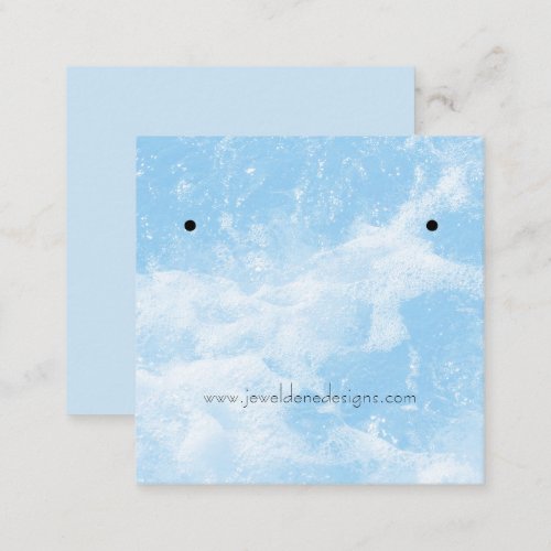 Blue Water Splash Earrings Display Card