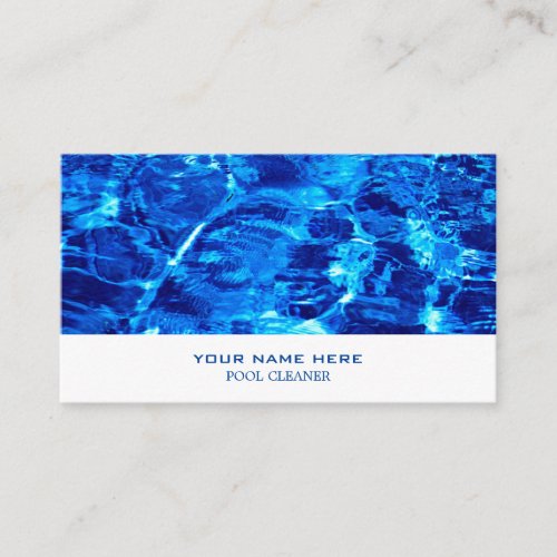 Blue Water Swimming Pool Cleaner Business Card
