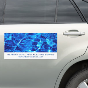 Blue Water, Swimming Pool Cleaning Service Car Magnet