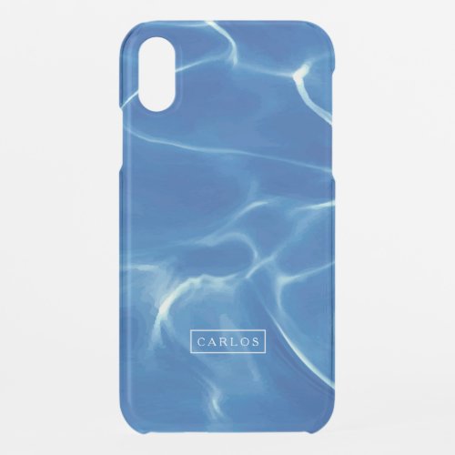Blue water swimming pool reflection iPhone XR case