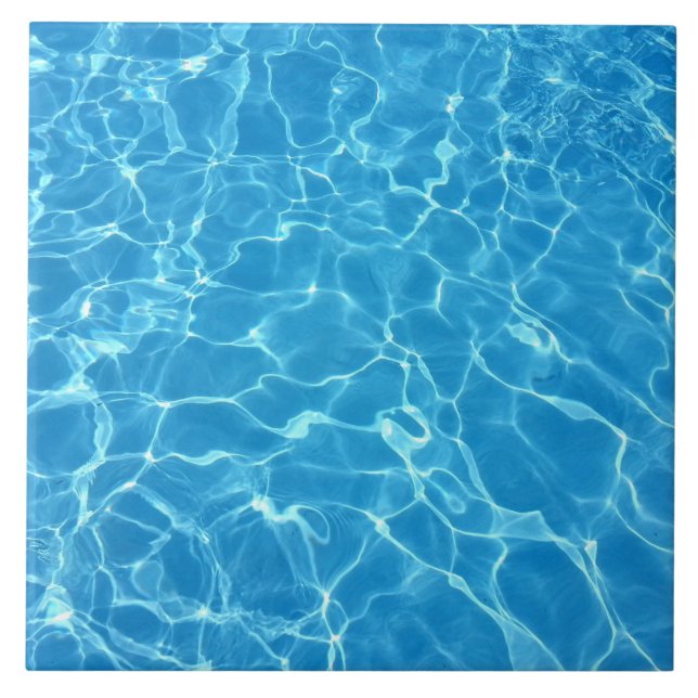 Blue Water Texture Ceramic Tile (Front)