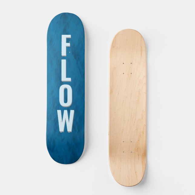 Blue Water Texture Skateboard – Ocean Glide  (Front)