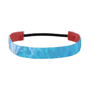 Blue water wave athletic headband
