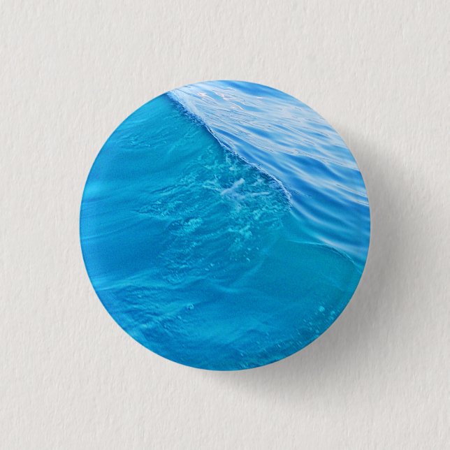 Blue water wave button (Front)