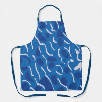Blue Water Waves Abstract Pattern