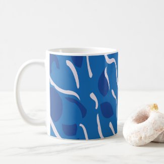 Blue Water Waves Abstract Pattern