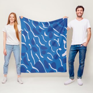 Blue Water Waves Abstract Pattern