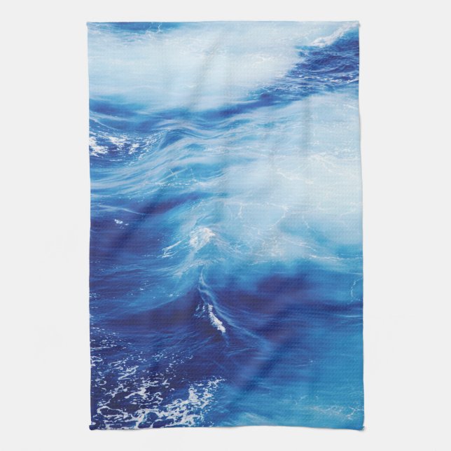 Blue Water Waves in Ocean Towel (Vertical)