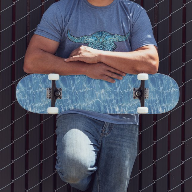 Blue Water Waves Skateboard (Outdoor 3)