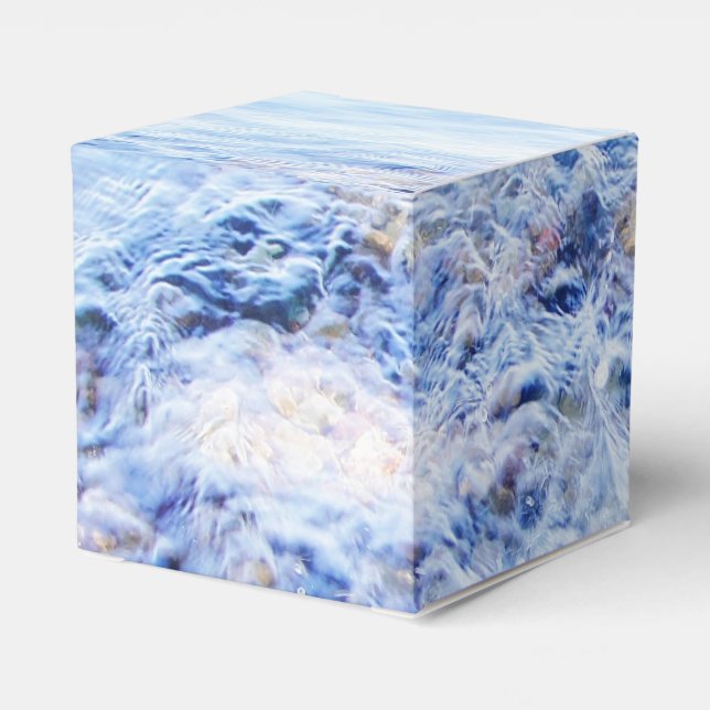 Blue water waving favor boxes (Back Side)