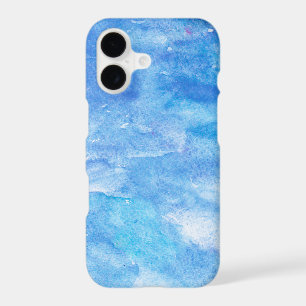 blue watercolor abstract iPhone 17 case