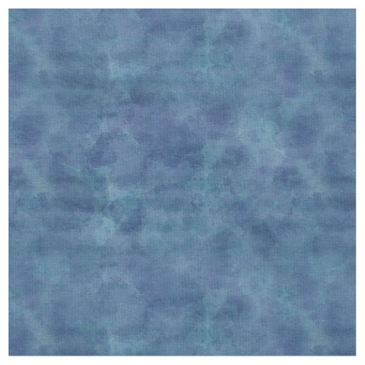 Blue Watercolor Abstract Clouds Pattern Fabric