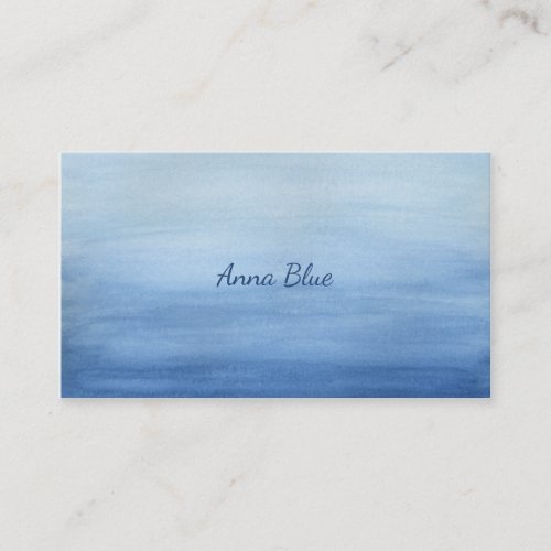 Blue Watercolor Abstract Gradient Shades of Blue Business Card