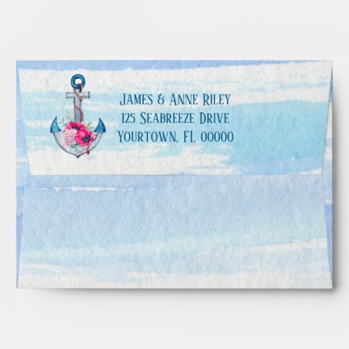 blue watercolor abstract with anchor envelope