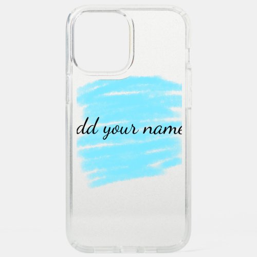 Blue watercolor add name text message here throw  speck iPhone 12 pro max case