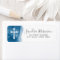 Blue watercolor and cross baptism communion