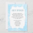 Blue Watercolor Baby Sprinkle / boy baby shower