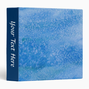 Blue Watercolor Background Binder