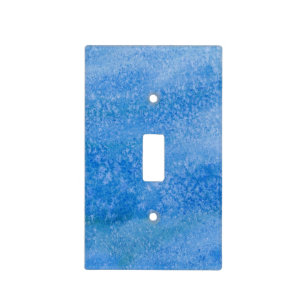Blue Watercolor Background Light Switch Cover