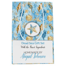 Blue Watercolor Beach Starfish Gift Set Packaging