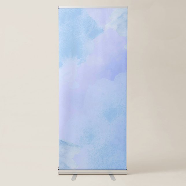 Blue Watercolor Best Vertical Retractable Banner (Front)