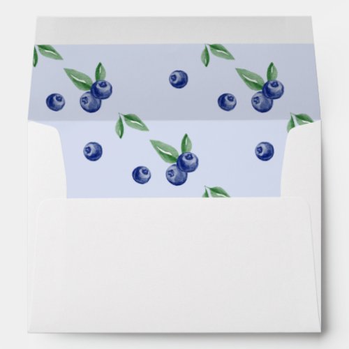 Blue Watercolor blueberry berry sweet birthday  Envelope