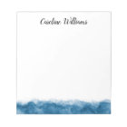 Blue watercolor border personalized name