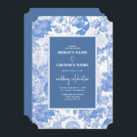 Blue Watercolor Botanical Florals Wedding Invitation<br><div class="desc">This design features beautiful blue illustrations of vintage botanical garden flowers. The wedding text is framed with a matching blue frame. This blue floral design creates an elegant rustic floral country garden feel. Elegant wedding invitation design with modern elements. Matching wedding stationery items and other wedding invite formats are also...</div>