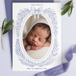 Blue Watercolor Bow Oval Photo Christmas Holiday Card<br><div class="desc">Celebrate the holiday season with this elegant Blue Watercolor Bow Oval Photo Christmas Holiday Card. Featuring a delicate watercolor bow in soft blue hues, a classic oval photo frame, and customizable text, this card is the perfect way to share your warmest wishes with loved ones. Whether for family portraits or...</div>