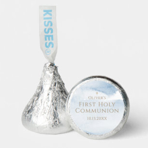 Blue Watercolor Boy First Communion Hershey®'s Kisses®