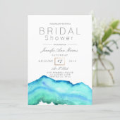 Blue Watercolor | Bridal Shower Invitation (Standing Front)