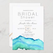Blue Watercolor | Bridal Shower Invitation (Front/Back)
