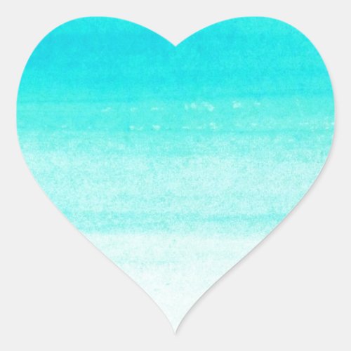 blue watercolor brushstroke heart sticker