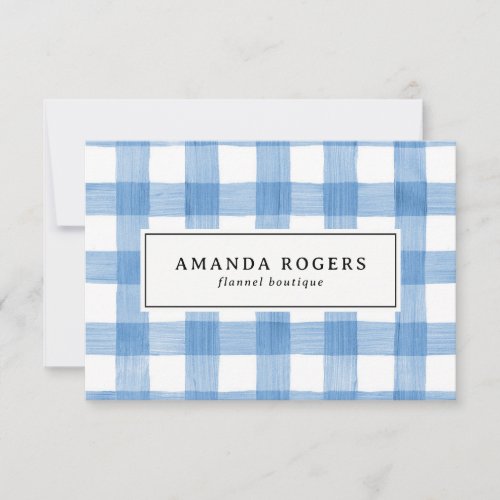 Blue Watercolor Buffalo Plaid flannel GIft card