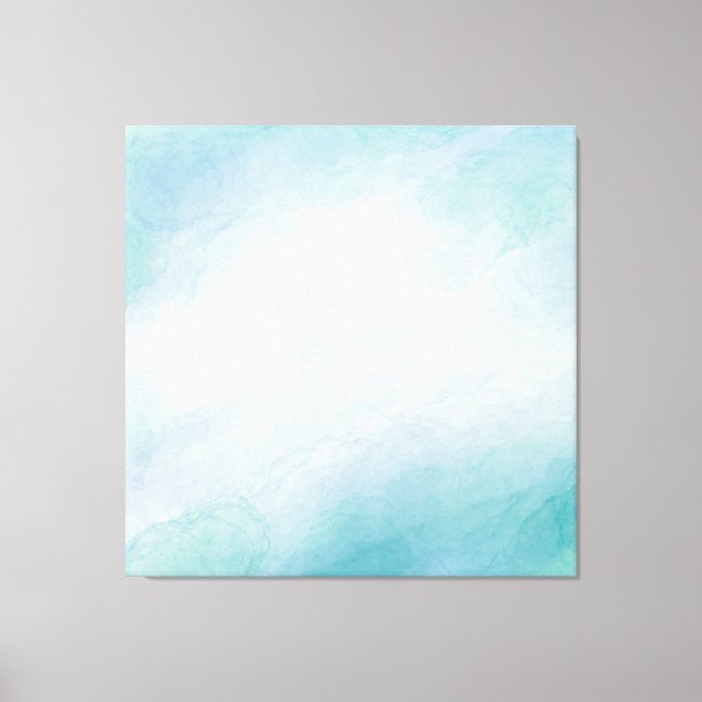 Blue watercolor canvas print (Front)
