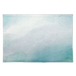 Blue watercolor cloth placemat