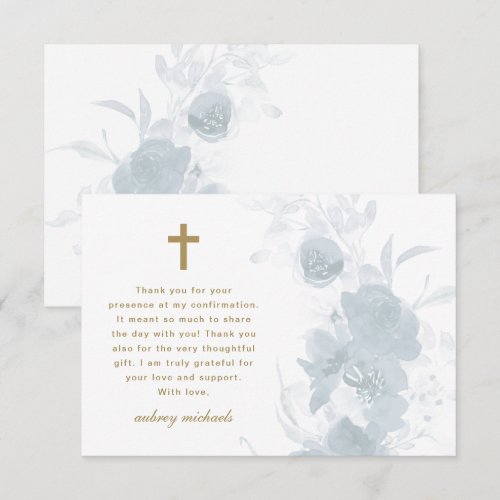 Blue Watercolor Confirmation