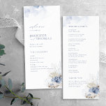 Blue watercolor coral & seashells beach Wedding Program<br><div class="desc">Elegant under the sea themed beach wedding programs feature dusty blue watercolor coral & seashells,  stylish script and classy font event details,  modern and romantic,  great for sea themed summer beach wedding,  winter tropical destination wedding,  coastal ocean themed party. 
See all the matching pieces in collection.</div>