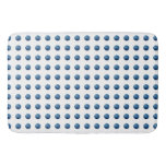 Blue watercolor dots bath mat