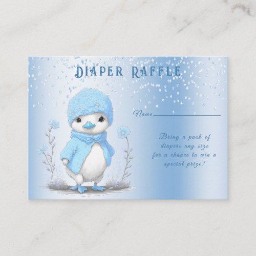Blue Watercolor Duck Baby Shower Enclosure Card