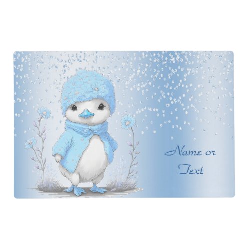 Blue Watercolor Duck Placemat