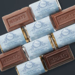 Blue Watercolor Elegant Monogram Wedding Hershey's Miniatures<br><div class="desc">Delight your guests with this elegant and delicious Wedding chocolate favors featuring a beautiful watercolor background in blue hues and exquisite blue hand drawn botanical monogram displaying couples initials as well as two more text lines on the front and one on the back for you to personalize this treats as...</div>