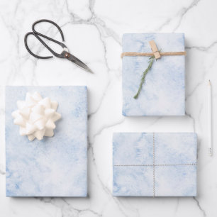 Blue Watercolor Elegant Wrapping Paper Sheets